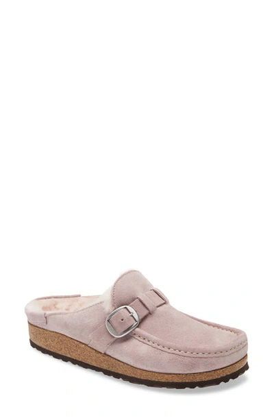 Shop Birkenstock Buckley Genuine Shearling Mule In Lavender Blush Shearling