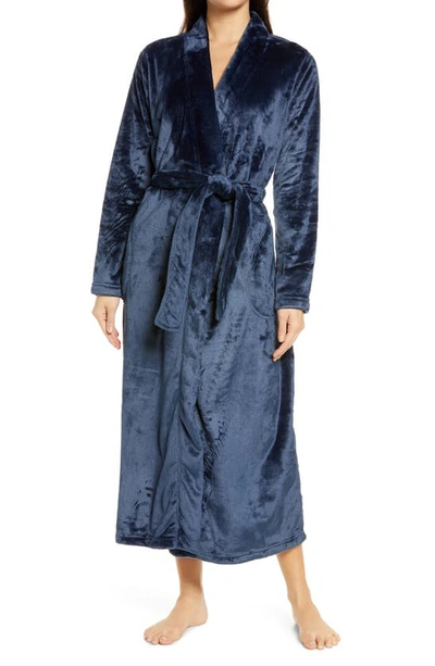 Shop Ugg (r) Marlow Double-face Fleece Robe In Indigo
