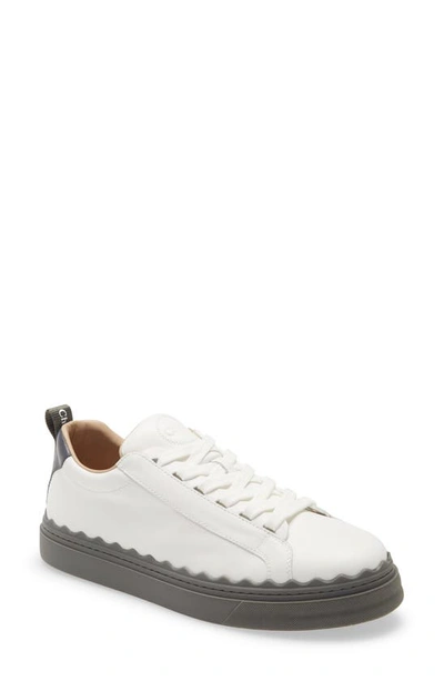 Shop Chloé Lauren Platform Sneaker In Burnt Grey