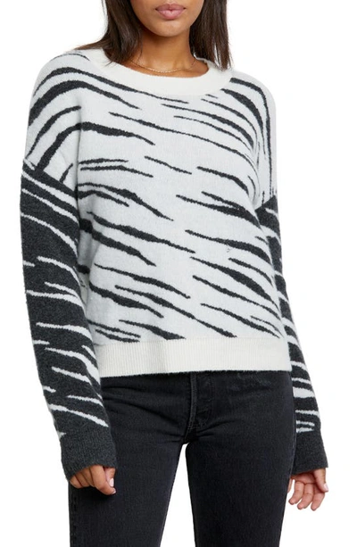 Shop Rails Lana Tiger Stripe Crewneck Sweater In Mixed Abstract Tiger