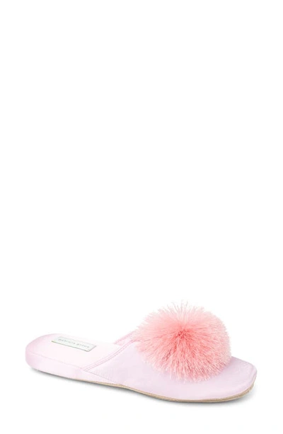 Shop Patricia Green Cathy Pouf Slipper In Pink Satin
