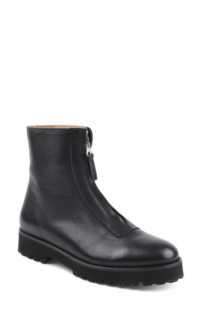 Shop Andre Assous Paina Weather Resistant Zip Bootie In Black Leather