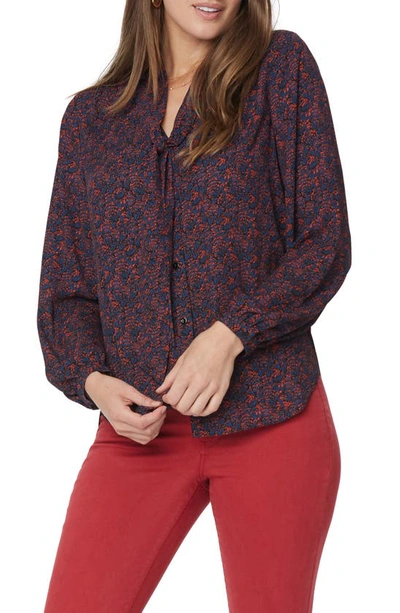 Shop Nydj Bow Blouse In Harbour Hills