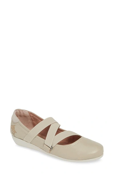 Shop Otbt Anora Flat In Steel Leather