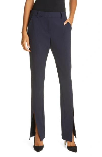 Shop A.l.c Conway Front Slit Pants In Navy