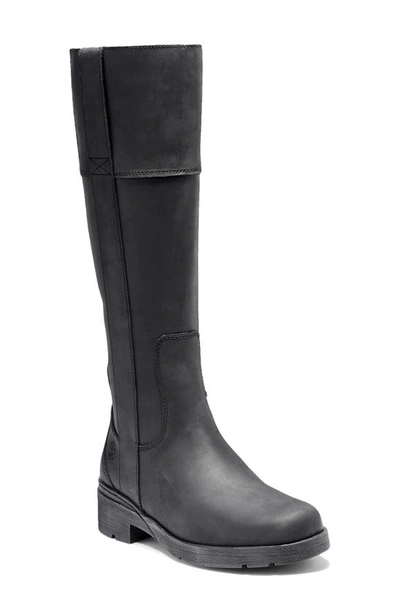 Shop Timberland Graceyn Waterproof Knee High Boot In Black Leather