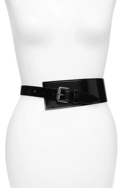 Shop Rebecca Minkoff Asymmetrical Belt In Black