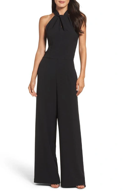 Shop Julia Jordan Halter Neck Jumpsuit In Black