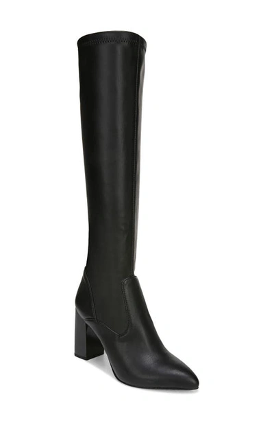 Shop Franco Sarto Katherine Knee High Boot In Black Faux Leather