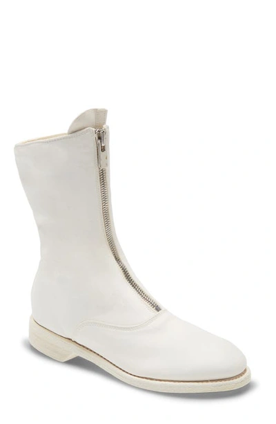 Shop Guidi Front Zip Army Boot In White