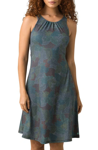 Shop Prana Skypath A-line Dress In Chalkboard Dotty
