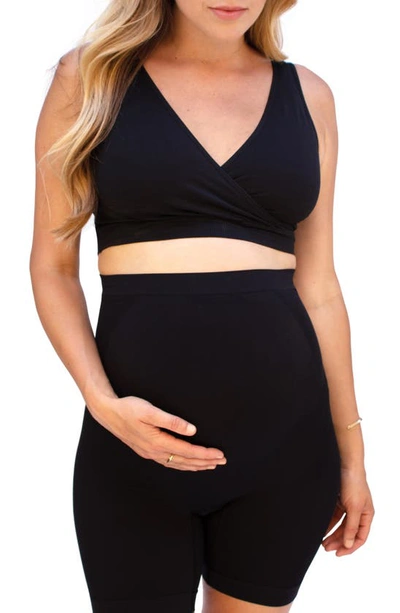 Shop Ingrid & Isabelr Maternity Shapewear Shorts In Black