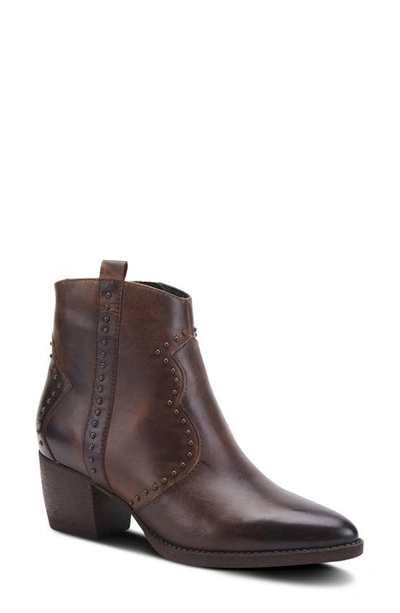 Shop Spring Step Dajana Western Boot In Dark Brown Leather