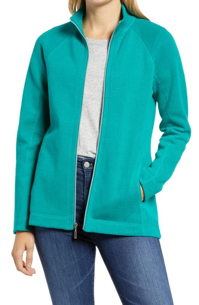 Shop Tommy Bahama New Aruba Zip Front Stretch Cotton Jacket In Ebb Tide Teal