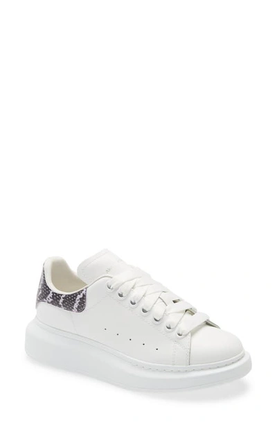 Shop Alexander Mcqueen Oversize Platform Sneaker In White/lavender