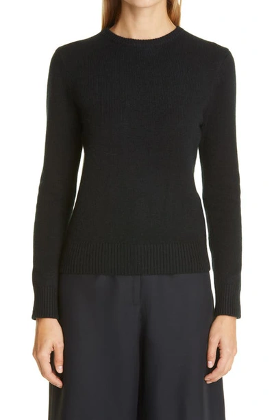 Shop Co Crewneck Cashmere Sweater In Black