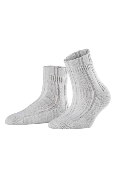 Shop Falke Knit Bed Socks In Silver