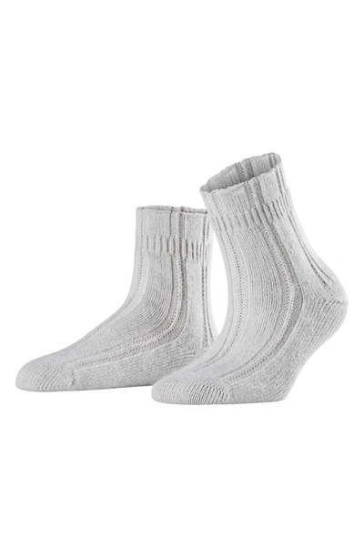 Falke Knitted Bed Socks In Silver
