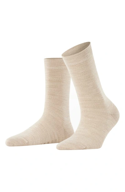 Falke City Soft Wool-blend Socks In Linen