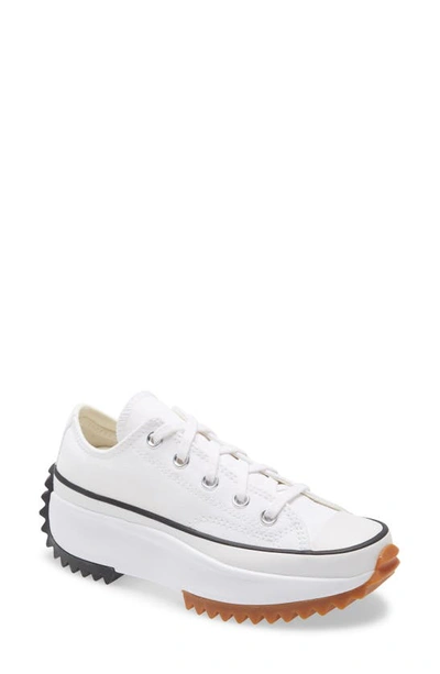 Shop Converse Chuck Taylor® All Star® Run Star Hike Low Top Platform Sneaker In White/ Black/ Gum