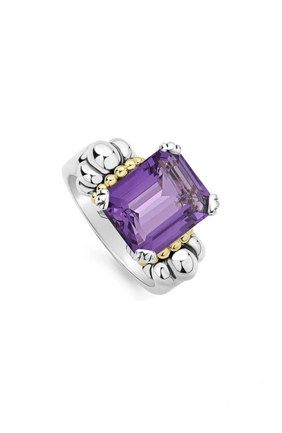 Shop Lagos Glacier Cocktail Ring In Amethyst