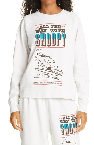 Shop Marc Jacobs X Peanuts The Sweatshirt In Vintage Ivory