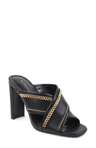 Shop Bcbgeneration Wabbi Slide Sandal In Black Leather
