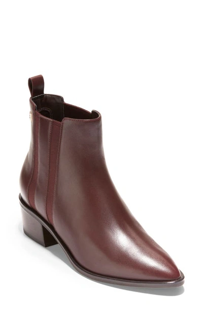 Shop Cole Haan Valorie Bootie In Mahogany Leather