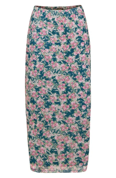 Shop Afrm Felix Print Skirt In Blush Bouquet