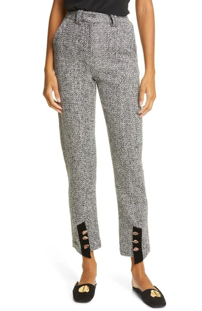 Shop Aje Rebellion Crop Tweed Pants