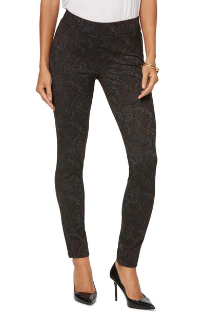 Shop Nydj Paisley Ponte Leggings In Noe Paisley