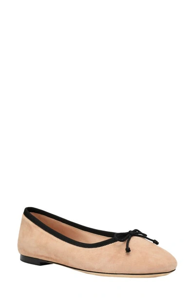 Shop Kate Spade Honey Ballet Flat In Light Fawn Suede