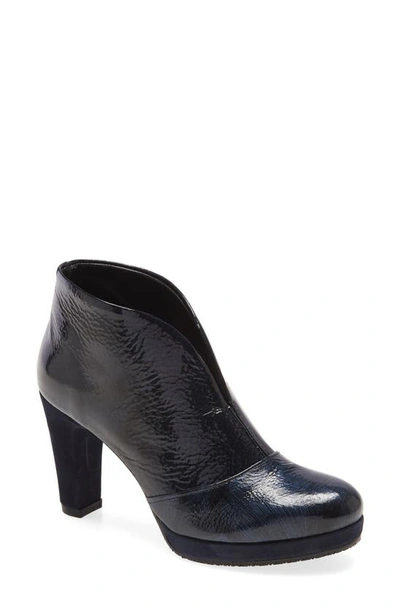 Cordani Noble Bootie In Navy Patent Leather