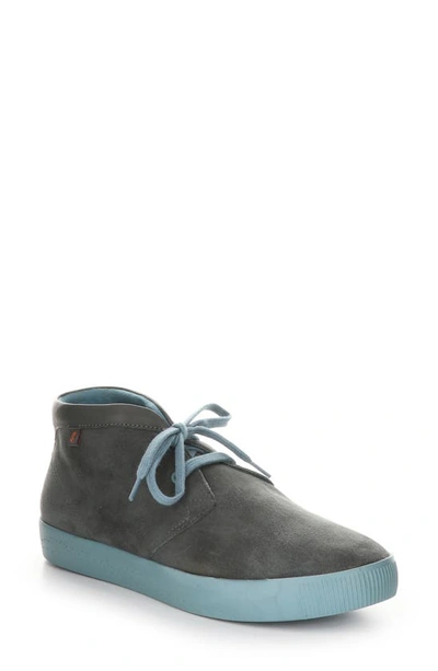 Shop Softinos By Fly London London Fly Leather Sial Bootie In Grey Slate Leather