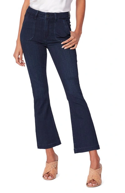Shop Paige Transcend Claudine Patch Pocket High Waist Ankle Flare Jeans In Amilia