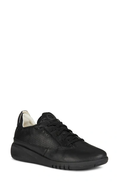Shop Geox Aerantis Sneaker In Black/ Black Leather