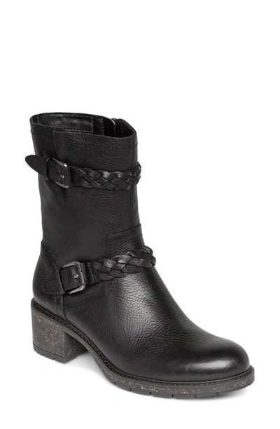 Shop Aetrex Nora Bootie In Black Leather