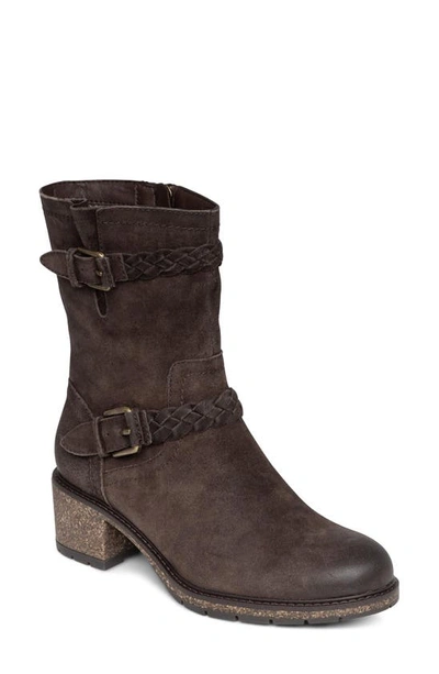 Shop Aetrex Nora Bootie In Brown Leather