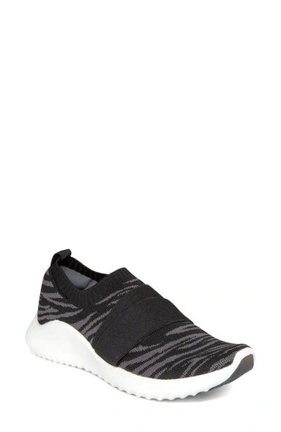 Shop Aetrex Allie Slip-on Sneaker In Black Fabric