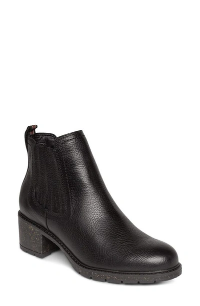 Shop Aetrex Willow Chelsea Boot In Black Leather