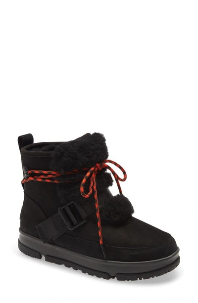 Shop Ugg Classic Weather Waterproof Hiker Boot In Black Leather