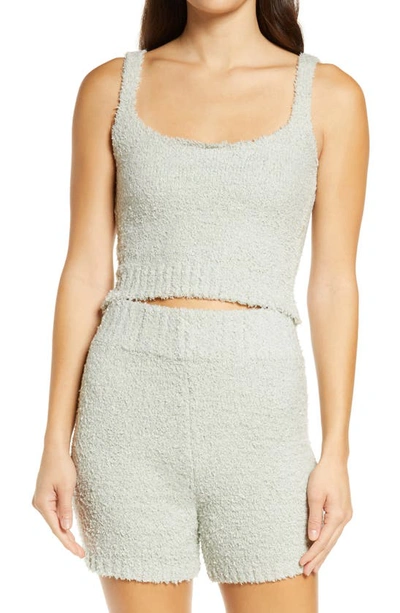 Shop Skims Cozy Knit Tank In Aqua