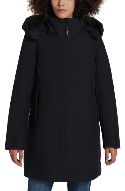 Shop Woolrich Marshall Gore-tex Water Repellent Down Parka In Black