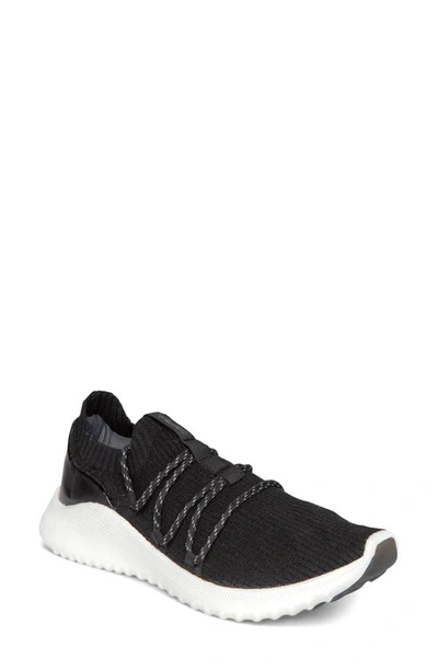 Shop Aetrex Dani Sneaker In Black Fabric