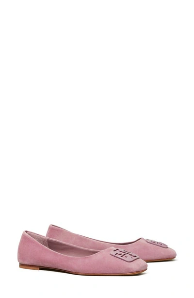 Shop Tory Burch Georgia Square Toe Ballet Flat In Cipria