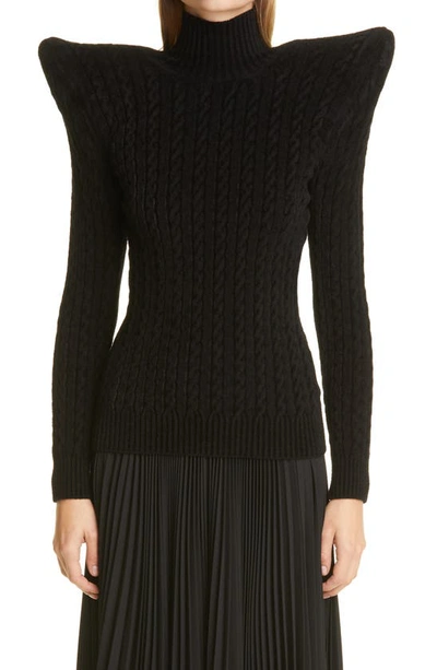 Shop Balenciaga Turtleneck Sweater In Black