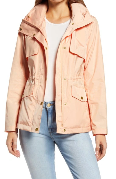 Shop Cole Haan Water Repellent Hooded Parka In Apricot