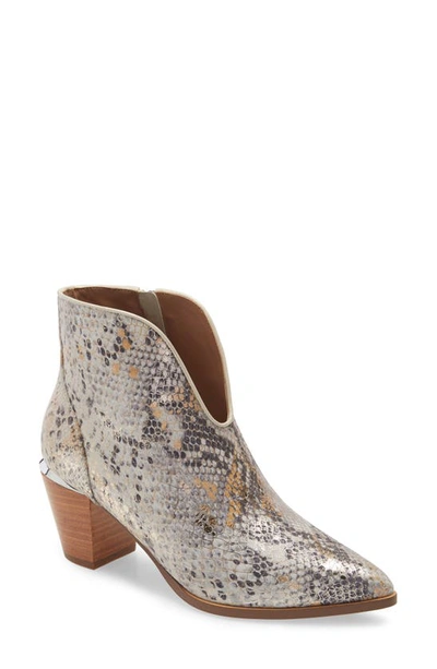 Linea Paolo Westly Bootie In Sand/ Silver/ Grey Leather | ModeSens