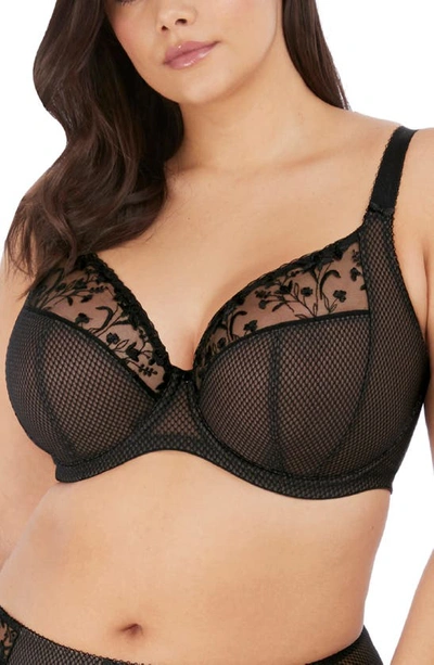 Shop Elomi Charley Full Figure Underwire Plunge Bra In Jet