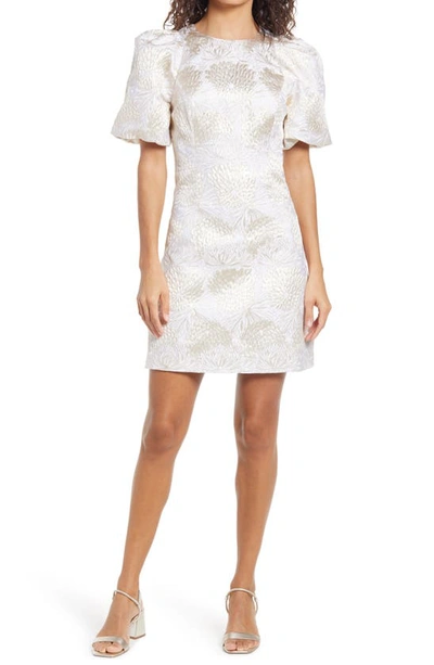 Shop Lilly Pulitzerr Lilly Pulitzer Ailani Print Shift Dress In Gold Metallic